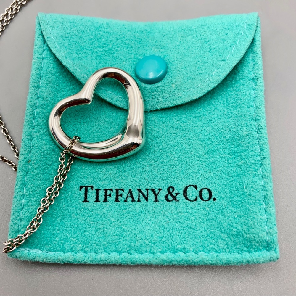Tiffany’s Open Large Heart Silver Necklace